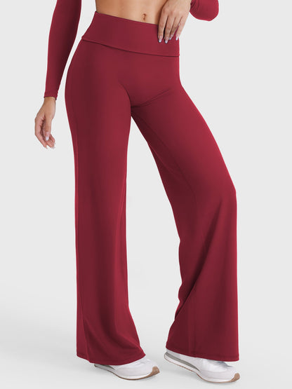 Leggings Eddiy dritti con vita ripiegata 31,5″