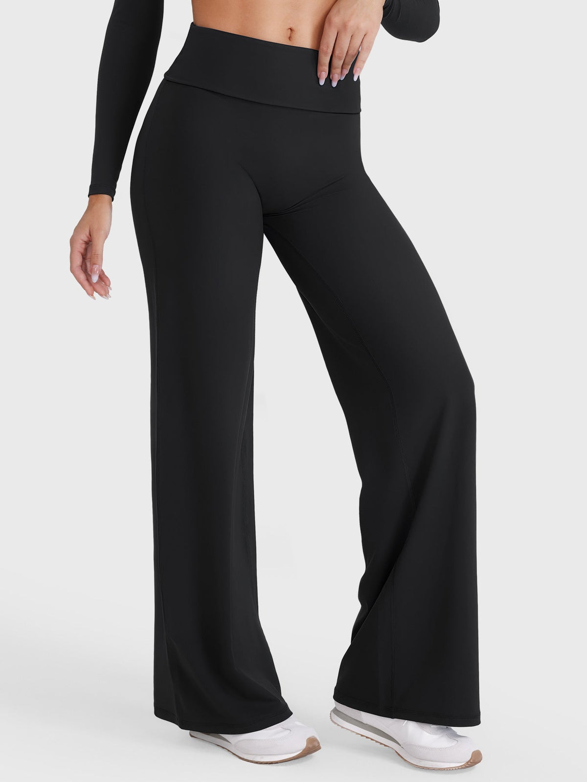Leggings Eddiy dritti con vita ripiegata 31,5″