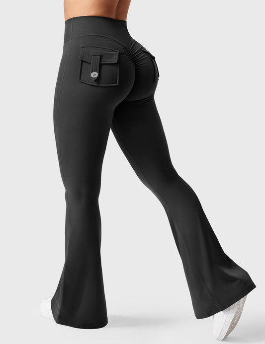 Leggings Brittany flare con tasche 30″