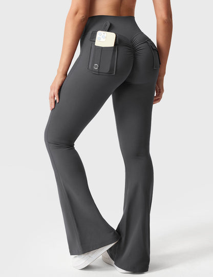 Leggings Brittany flare con tasche 30″
