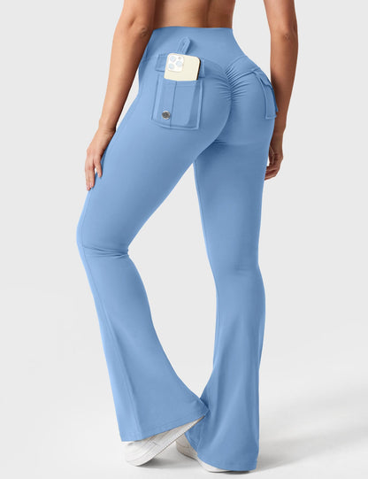 Leggings Brittany flare con tasche 30″